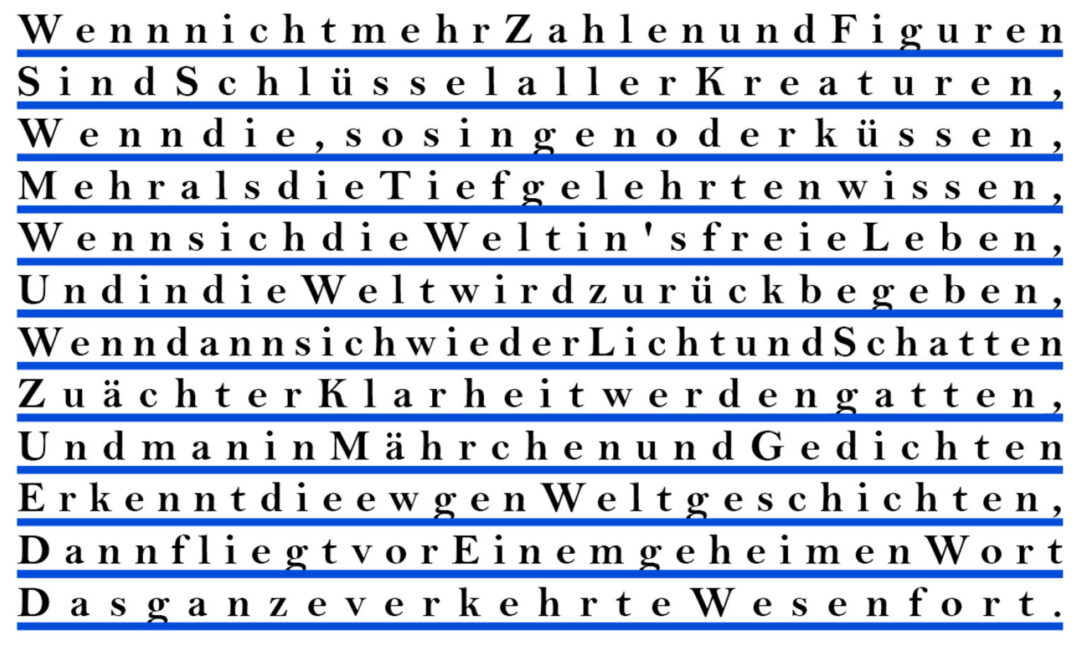 Novalis Zahlen und Figuren